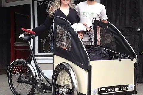 Elektrische bakfiets met kinderbak