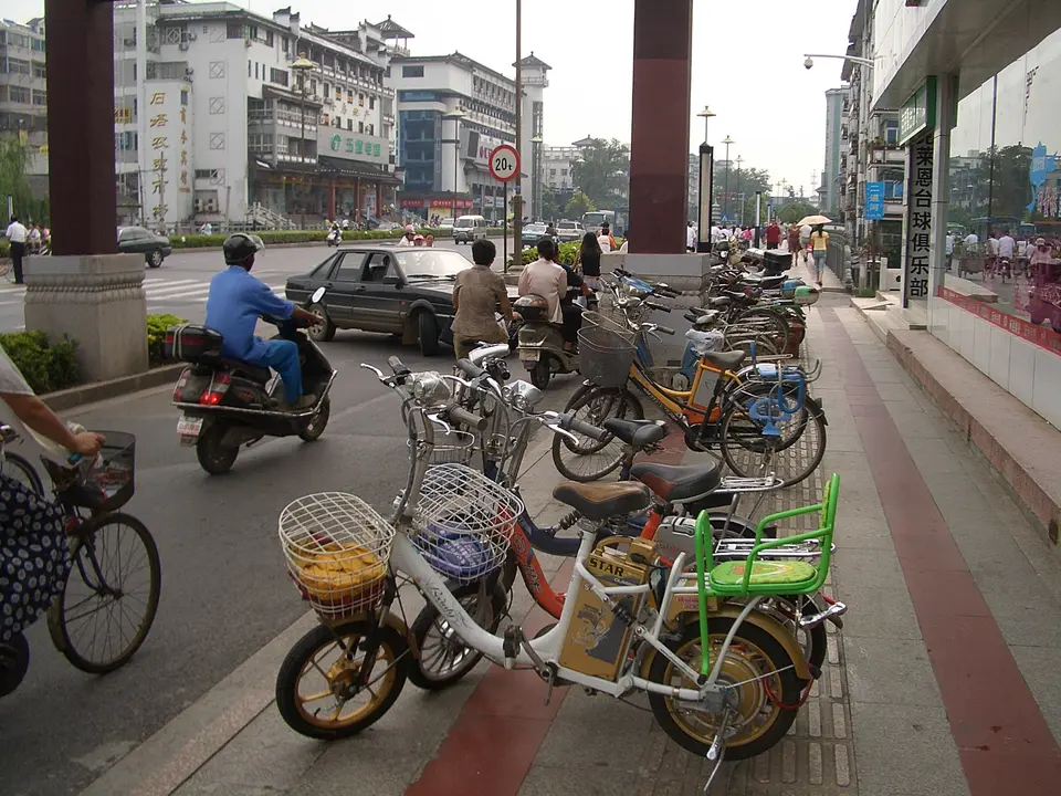 Elektrische fietsen in de stad