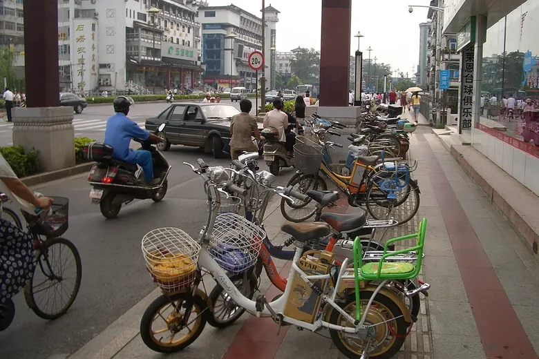 Elektrische fietsen in de stad